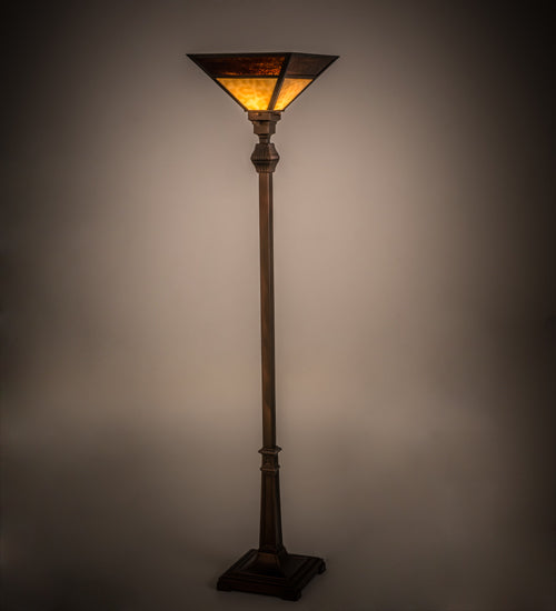 Meyda Tiffany Lighting 172177 Mission One Light Torchiere Lamp Bronze / Dark