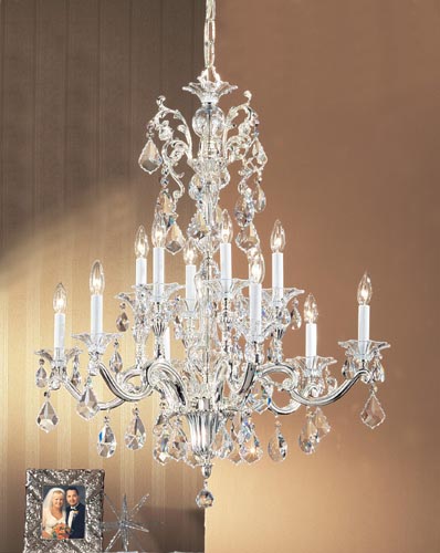 Classic Via Firenze 57112 SP C Chandelier Light - Silver Plate