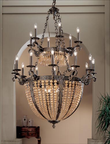 Classic Merlot 5769 AGB AI Chandelier Light - Aged Bronze