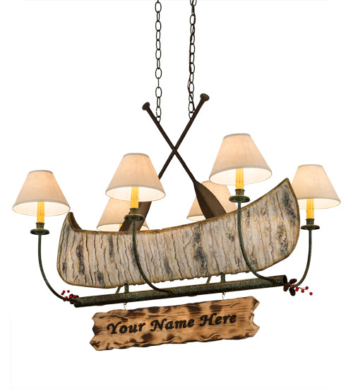 Meyda Tiffany Personalized 172241 Chandelier Light - Natural Wood,Tarnished Copper