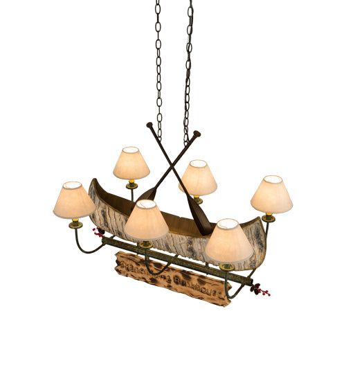 Meyda Tiffany Personalized 172241 Chandelier Light - Natural Wood,Tarnished Copper
