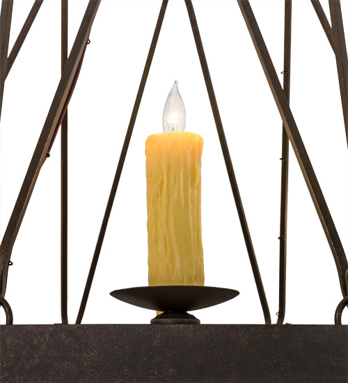 Meyda Tiffany Lakeshore 172303 Chandelier Light - Craftsman Brown