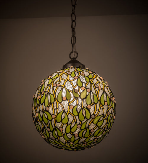 Meyda Tiffany Mistletoe Ball 172428 Pendant Light - Brushed Nickel