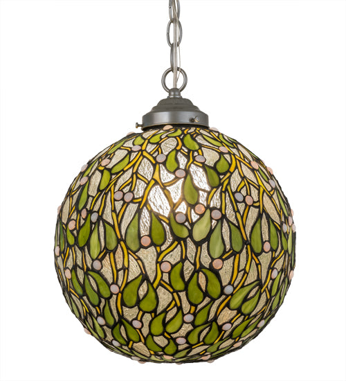 Meyda Tiffany Mistletoe Ball 172428 Pendant Light - Brushed Nickel