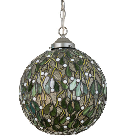 Meyda Tiffany Mistletoe Ball 172428 Pendant Light - Brushed Nickel