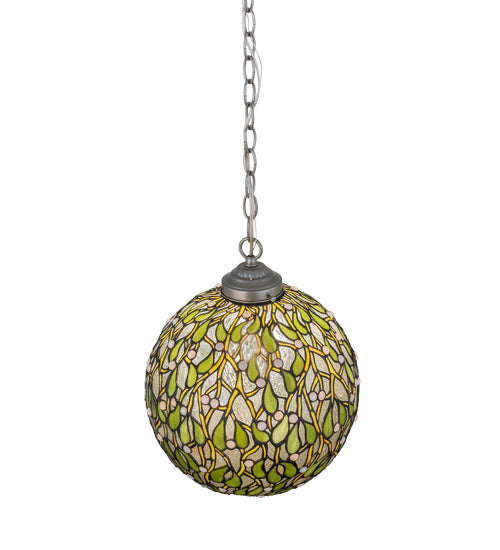 Meyda Tiffany Mistletoe Ball 172428 Pendant Light - Brushed Nickel