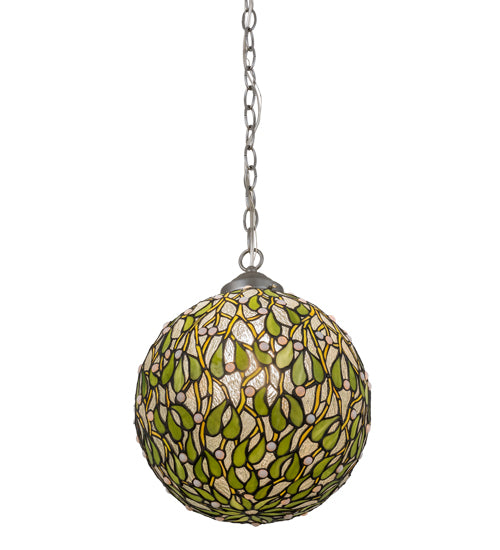 Meyda Tiffany Mistletoe Ball 172428 Pendant Light - Brushed Nickel