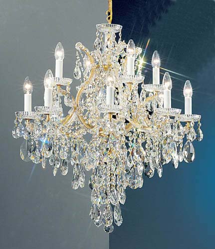 Classic Maria Theresa 8123 OWG C Chandelier Light - Olde World Gold
