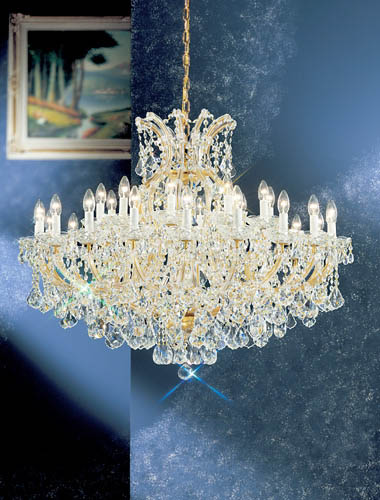 Classic Maria Theresa 8160 OWG C Chandelier Light - Olde World Gold