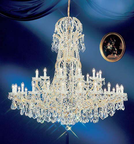 Classic Maria Theresa 8166 OWG C Chandelier Light - Olde World Gold