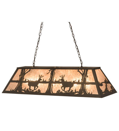 Meyda Tiffany Deer At Lake 172576 Pendant Light - Oil Rubbed Bronze
