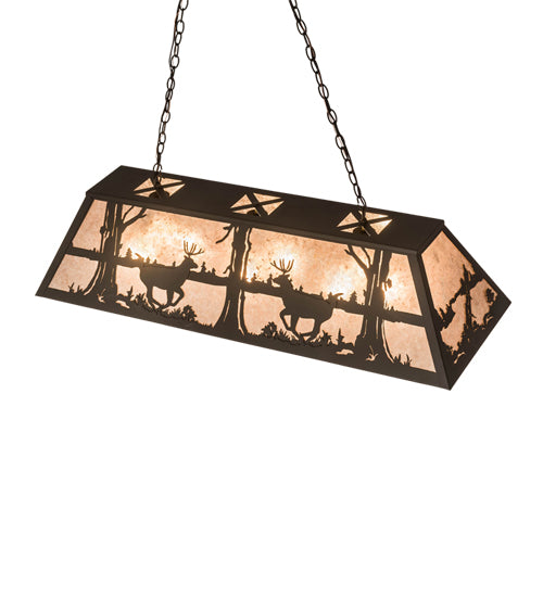 Meyda Tiffany Deer At Lake 172576 Pendant Light - Oil Rubbed Bronze