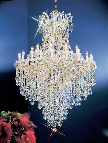 Classic Maria Theresa 8183 OWG C Chandelier Light - Olde World Gold