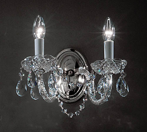 Classic Monticello 8252 CH C Wall Sconce Light - Chrome