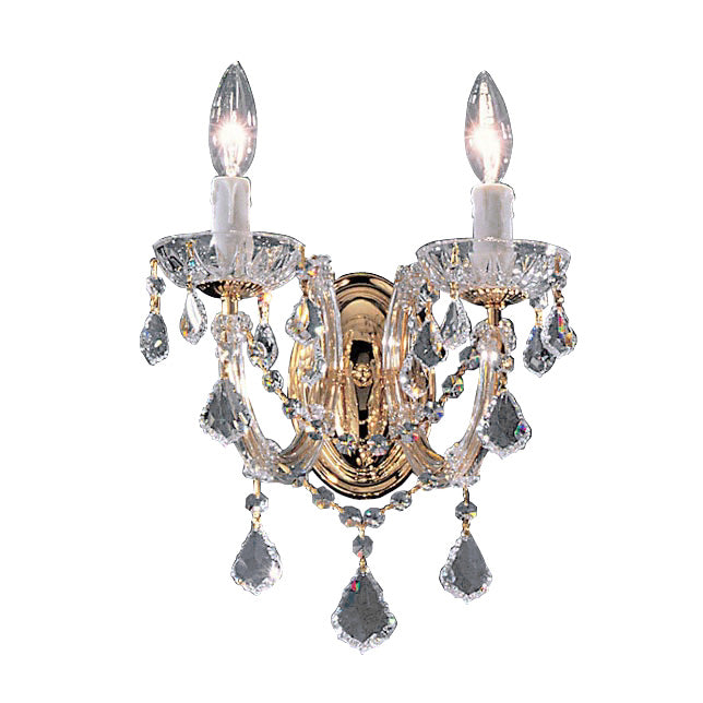 Classic Rialto Traditional 8342 GP CP Wall Sconce Light - Gold Color Plated