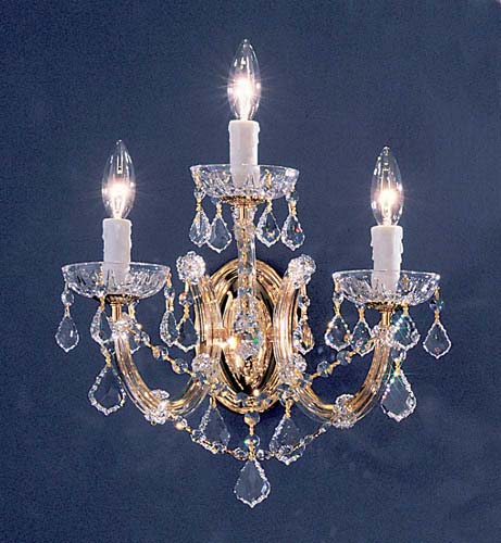 Classic Rialto Traditional 8343 GP CP Wall Sconce Light - Gold Color Plated