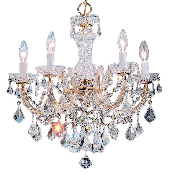 Classic Rialto Traditional 8345 GP CP Chandelier Light - Gold Color Plated