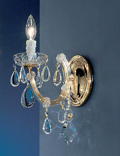 Classic Rialto Contemporary 8351 GP C Wall Sconce Light - Gold Color Plated