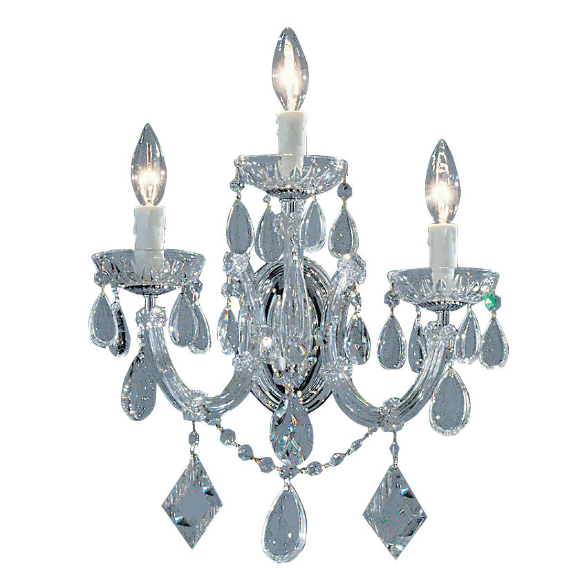 Classic Rialto Contemporary 8353 CH C Wall Sconce Light - Chrome