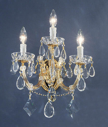 Classic Rialto Contemporary 8353 GP C Wall Sconce Light - Gold Color Plated