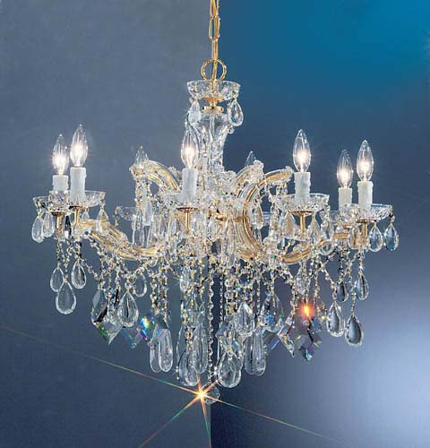 Classic Rialto Contemporary 8358 GP C Chandelier Light - Gold Color Plated