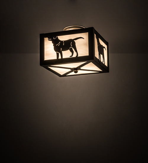 Meyda Tiffany Labrador Retriever 172790 Ceiling Light - Timeless Bronze