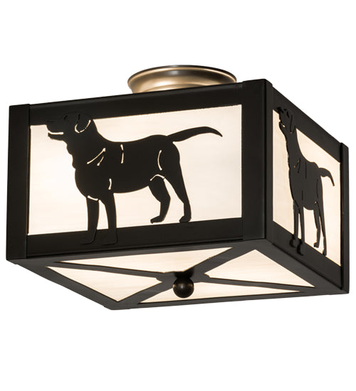 Meyda Tiffany Labrador Retriever 172790 Ceiling Light - Timeless Bronze