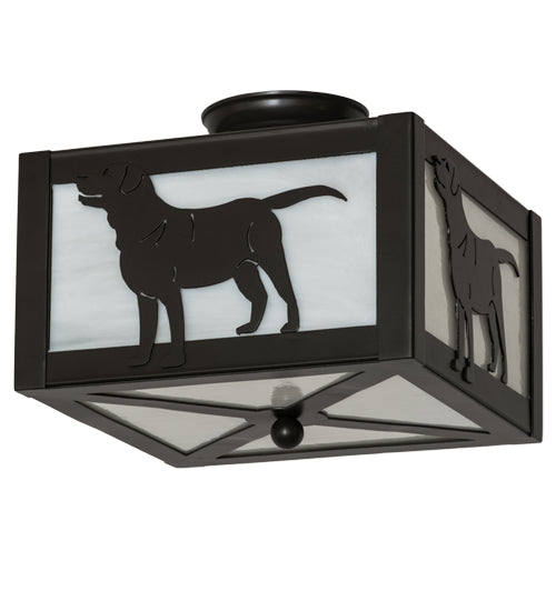Meyda Tiffany Labrador Retriever 172790 Ceiling Light - Timeless Bronze