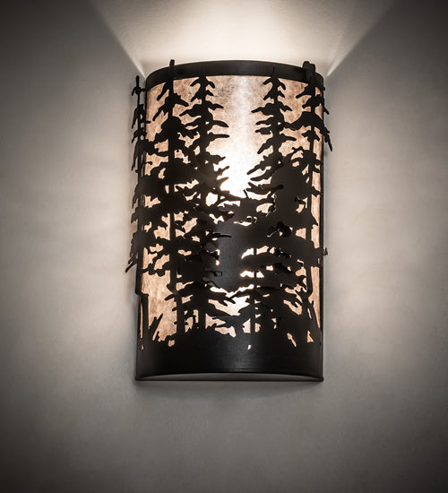 Meyda Tiffany Tall Pines 17289 Wall Light - Craftsman Brown,Oil Rubbed Bronze