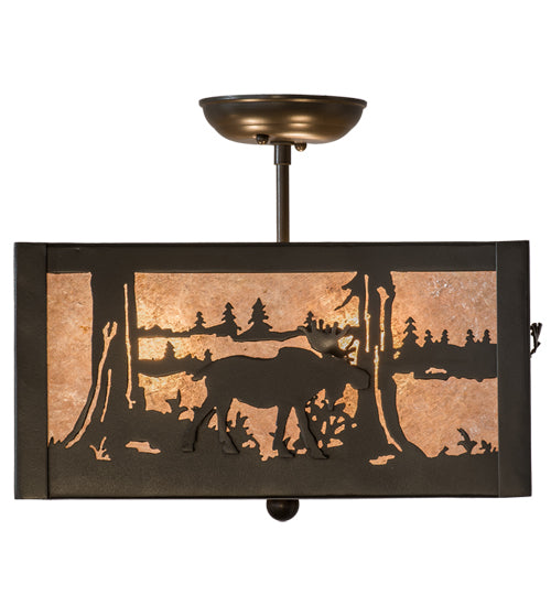 Meyda Tiffany Moose At Lake 172976 Ceiling Light - Timeless Bronze