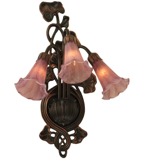 Meyda Tiffany Cranberry Pond Lily 17311 Wall Light - Mahogany Bronze