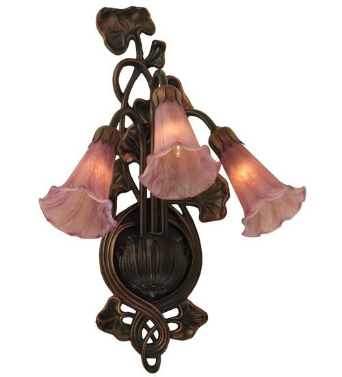 Meyda Tiffany Cranberry Pond Lily 17311 Wall Light - Mahogany Bronze