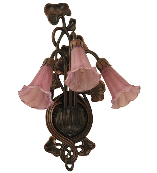 Meyda Tiffany Cranberry Pond Lily 17311 Wall Light - Mahogany Bronze