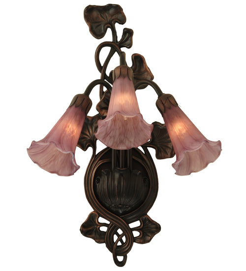 Meyda Tiffany Cranberry Pond Lily 17311 Wall Light - Mahogany Bronze