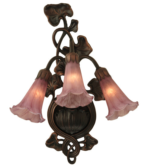 Meyda Tiffany Cranberry Pond Lily 17311 Wall Light - Mahogany Bronze