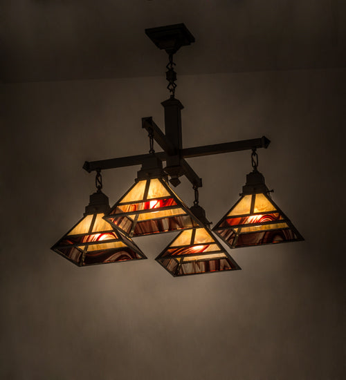 Meyda Tiffany T" Mission" 173176 Chandelier Light - Craftsman Brown,Timeless Bronze