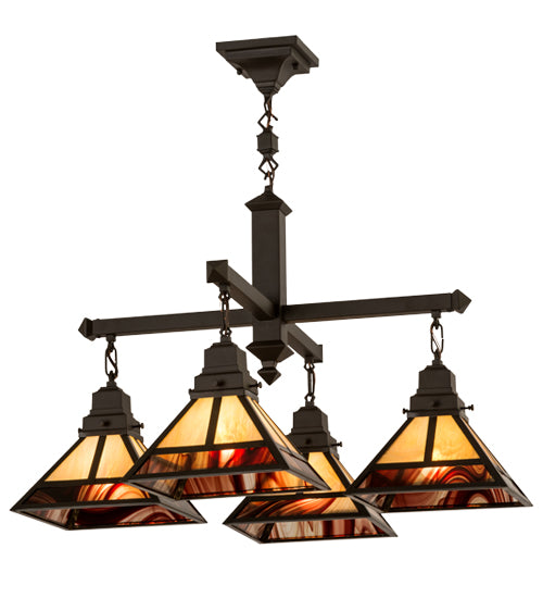 Meyda Tiffany T" Mission" 173176 Chandelier Light - Craftsman Brown,Timeless Bronze