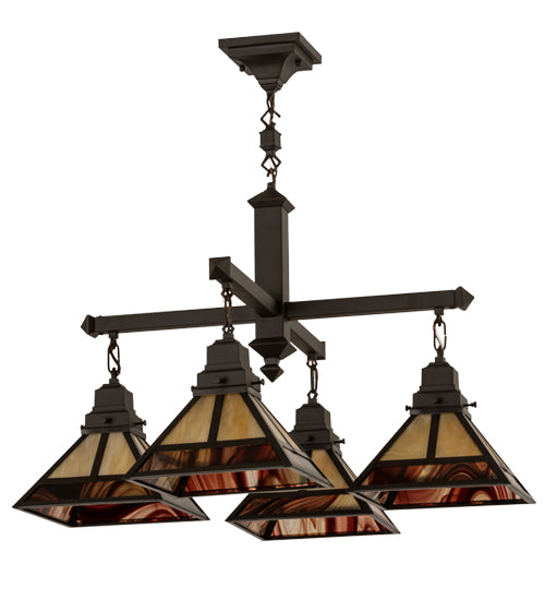 Meyda Tiffany T" Mission" 173176 Chandelier Light - Craftsman Brown,Timeless Bronze