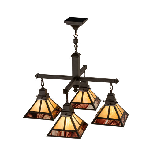 Meyda Tiffany T" Mission" 173176 Chandelier Light - Craftsman Brown,Timeless Bronze
