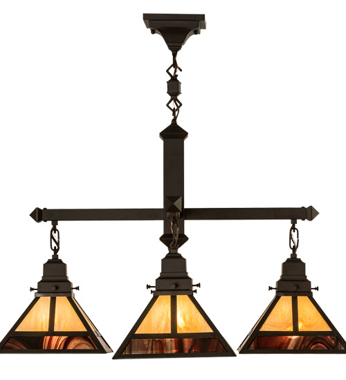 Meyda Tiffany T" Mission" 173176 Chandelier Light - Craftsman Brown,Timeless Bronze