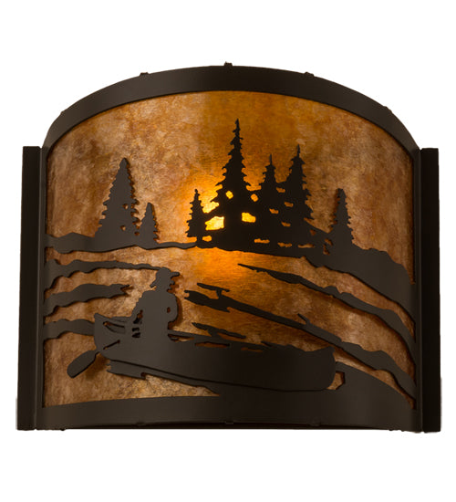 Meyda Tiffany Canoe At Lake 173353 Wall Light - Timeless Bronze