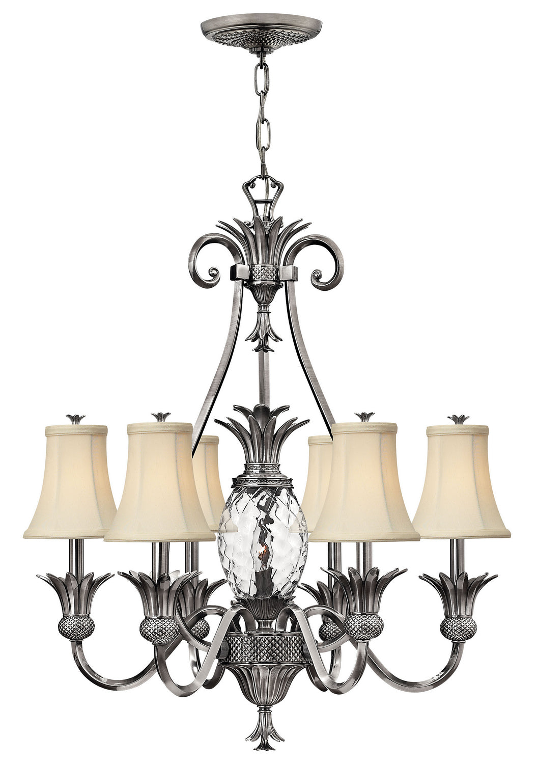 Hinkley Plantation 4886PL Chandelier Light - Polished Antique Nickel