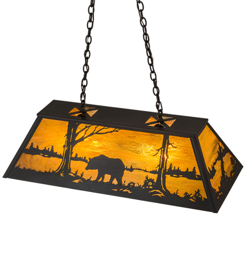 Meyda Tiffany Bear At Lake 173487 Pendant Light - Timeless Bronze