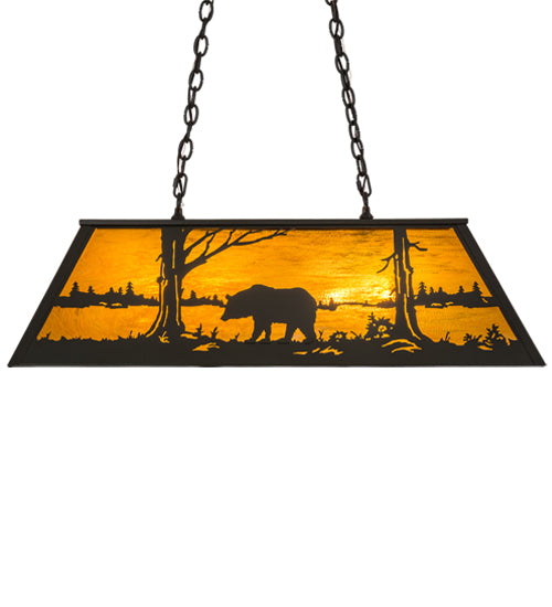 Meyda Tiffany Bear At Lake 173487 Pendant Light - Timeless Bronze