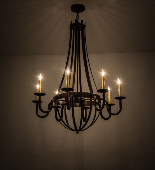 Meyda Tiffany Barrel Stave 173504 Chandelier Light - Mahogany Bronze