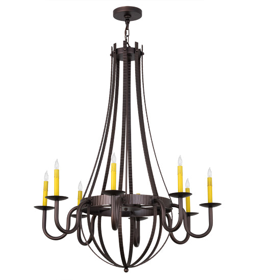 Meyda Tiffany Barrel Stave 173504 Chandelier Light - Mahogany Bronze