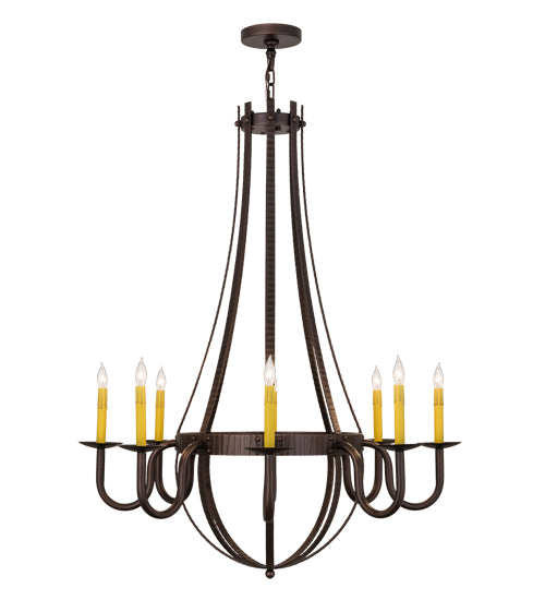 Meyda Tiffany Barrel Stave 173504 Chandelier Light - Mahogany Bronze