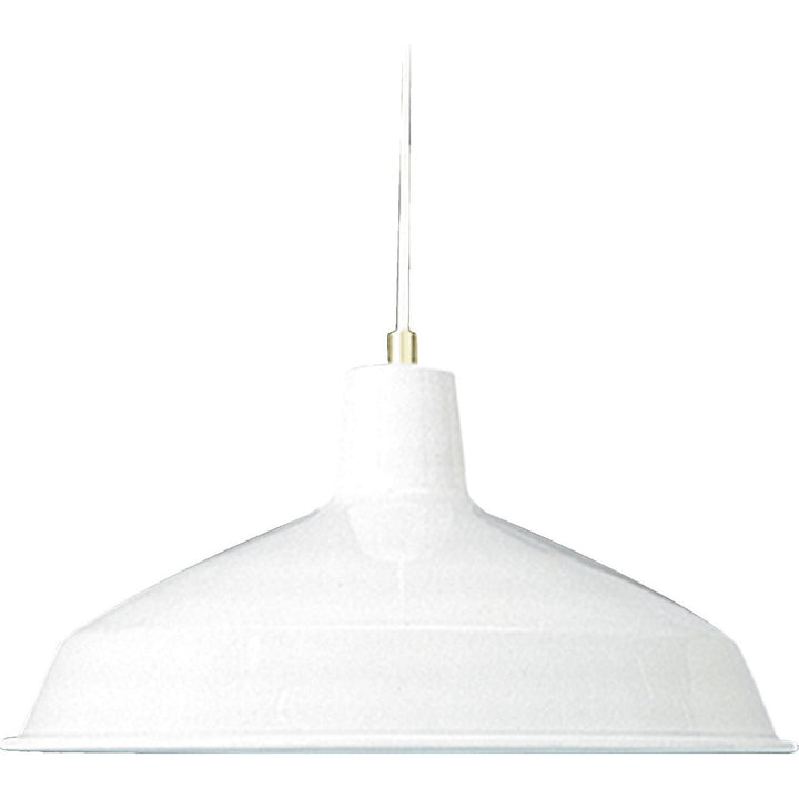 Quorum 6822 Pendants 6822-6 Pendant Light - White,  Satin Nickel/Satin Nickel/