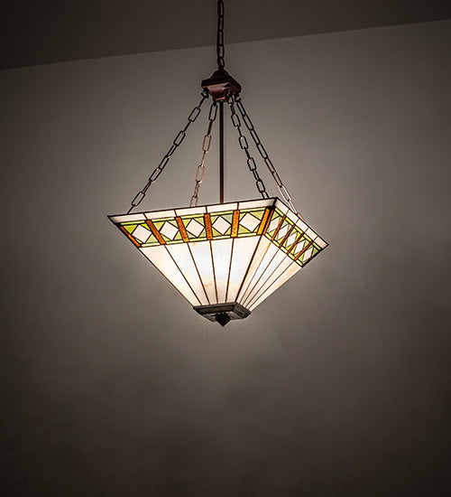 Meyda Tiffany Diamond Band Mission 17391 Pendant Light - Bronze, Custom