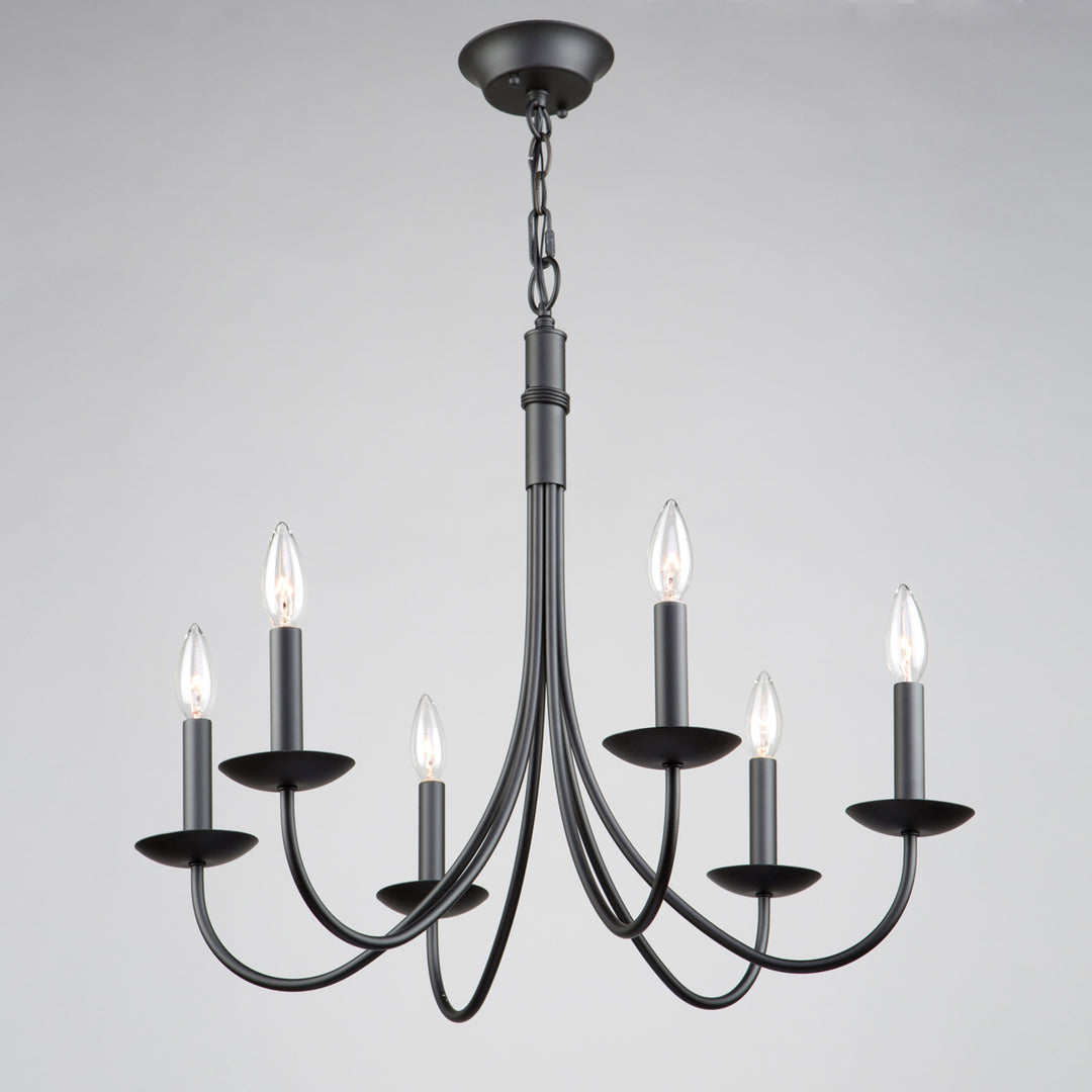 Artcraft Wrought Iron AC1786EB Chandelier Light - Black